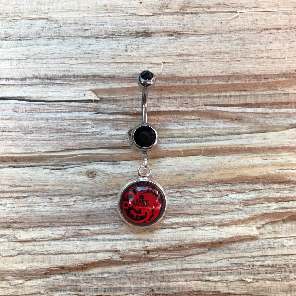 Game Of Thrones Double Gem‎ Belly Button Ring